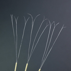 Set of Ear Cleaning Tools: 3-Silver Needles, Horsehair Split Mane Hair for Ear Cleaning, Ear Hair Combs