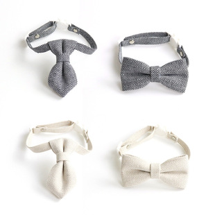 Pet Woven Herringbone Bow Tie Collar for Cats and Dogs, Handmade Bow Tie for Small Dogs, Trendy Pet Accessories