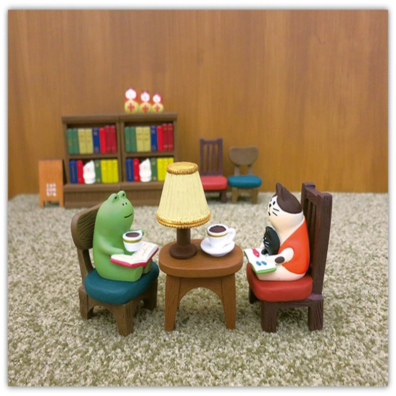 樹脂装飾品コーヒーカエル学生ギフト ZAKKA 流行の手作りブラインドボックス装飾子猫装飾品工芸品|undefined