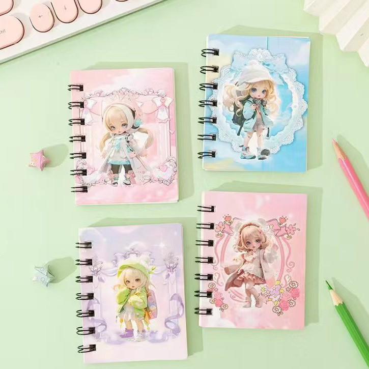 Cuaderno de bolsillo de dibujos animados A7 portátil para niños estudiantes regalos recompensas pequeñas bobinas de regalo mini cuaderno