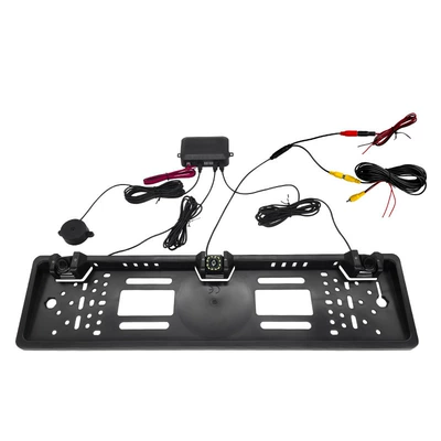 4LED car reversing camera – Vehicle camera - european-frame-radar-three-in-one-with-12led-light