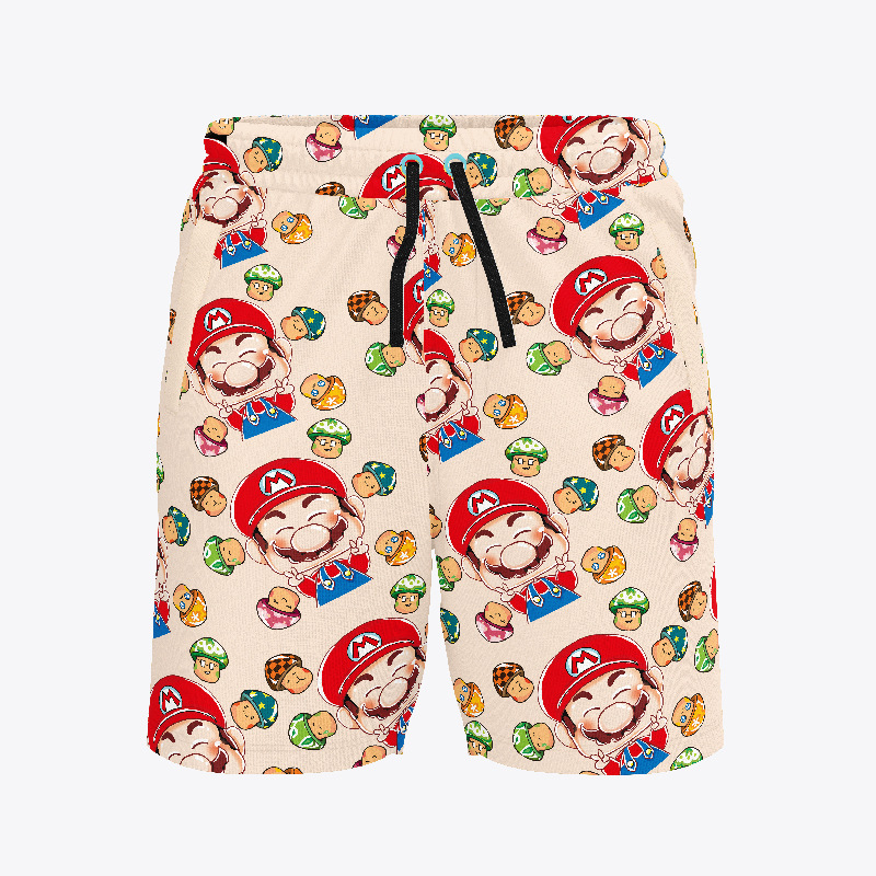 Summer Southeast Asia Cross-border Beach Pants Men's Trendy 3D Printed Cropped Pants Couple Seaside Vacation Leisure Pants