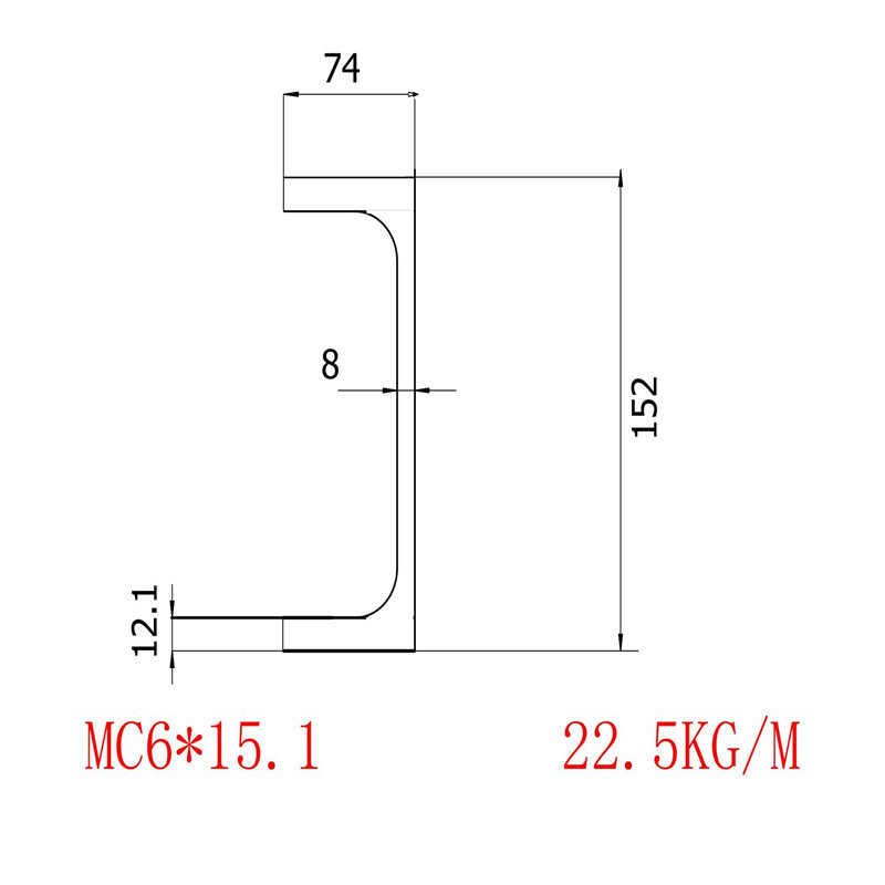 美标槽钢MC6x15.1加工批发零售价格