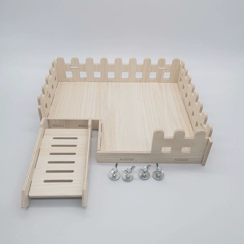 Хомяк Платформа из цельного дерева 47/60 Базовая клетка Забор Платформа Прыжковая платформа Золотой медведь Лестница для скалолазания Устойчивые к укусам игрушки