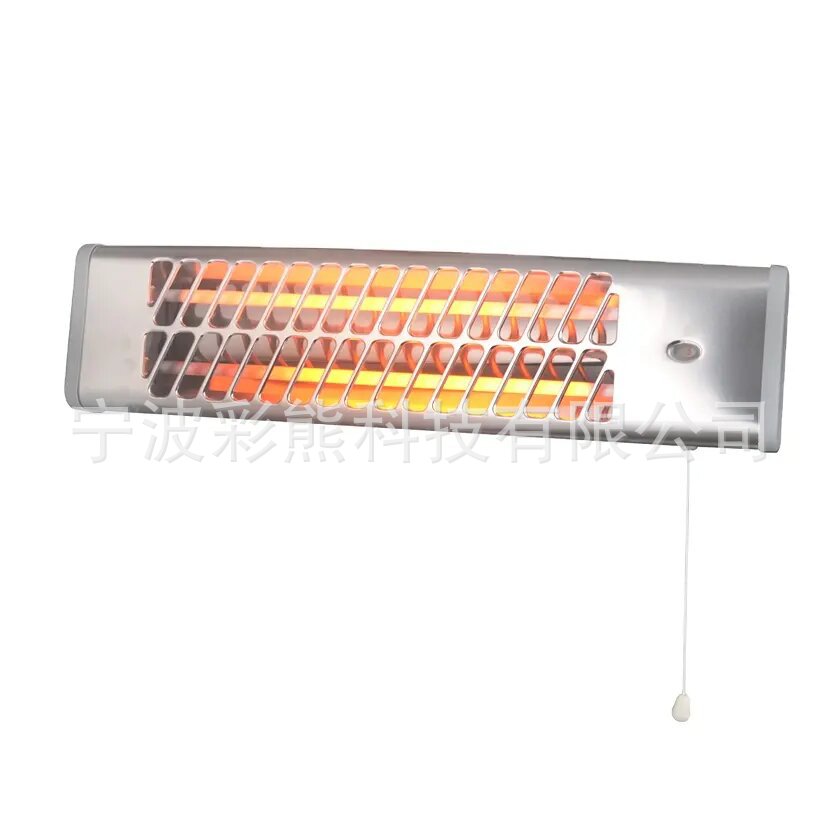 跨境外贸专供石英管取暖器800W壁挂配有拉链开关