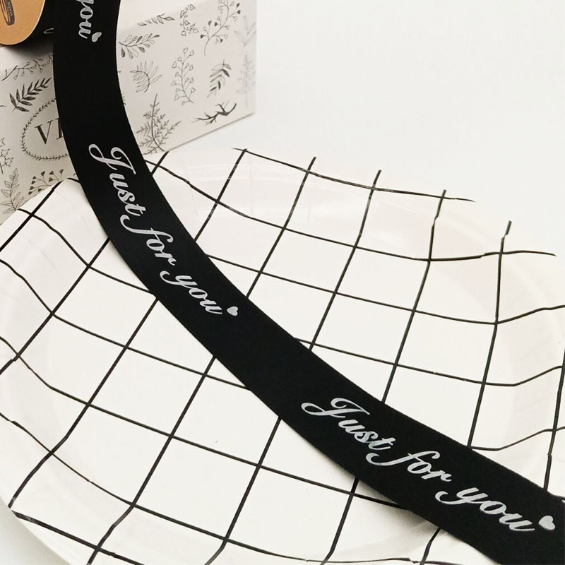 Inglés poliéster cinta flores regalo cinta DIY regalo decorativo cinta de embalaje ramo cinta al por mayor