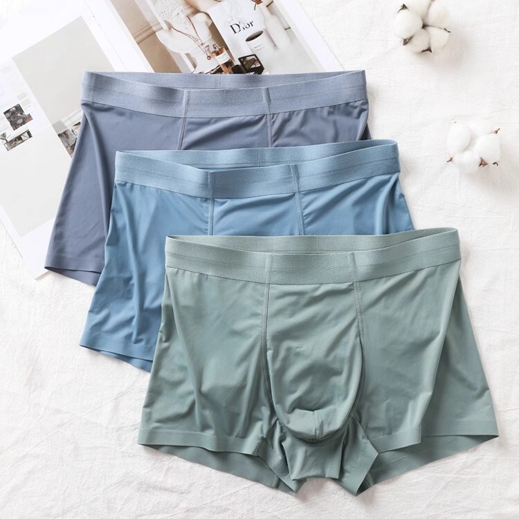 Men's Glacier Mask Panties ~ Summer 120 Ultra-thin Naked Ice Silk Silky Gentle No Traceless Boxers Quick Drying Men's Glacier Mask Panties ~ Summer 120 Ultra-thin Naked Ice Silk Silky Gentle No Traceless Boxers Quick Drying