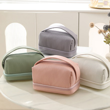新款化妆包大容量高颜值便携防水洗漱包高级感双层旅行收纳包批发