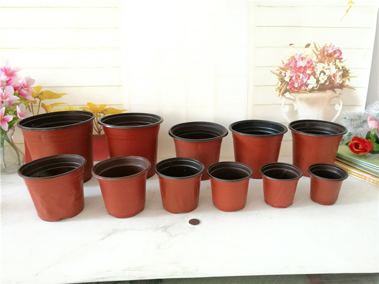 Simple two-color disposable plastic big flowerpot
