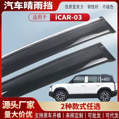 Suitable for Chery Icar03 Window Rain Shield Acrylic Car Rain Eyebrow Rain Shield Exterior Modification Accessories Wholesale (Rain shield)