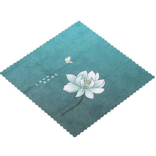 Chinese suede small tea towel, absorbent printed small square towel, Zen pot towel, simple tea table rag, tea ceremony accessories