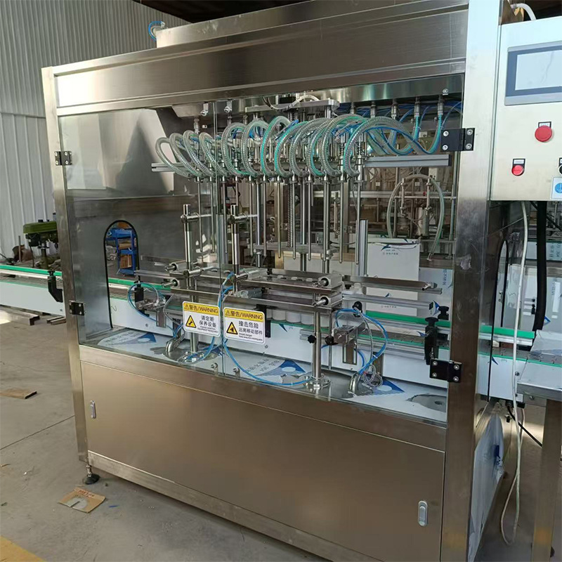 Corrosive Liquid Filling Production Machine, Servo Lift Linear Self-Flow Filling Machine, Glass Water Equipment Wholesale