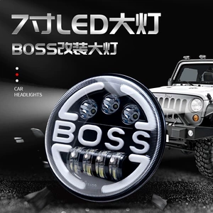 Harley Motosiklet 7 düym 80W LED Fara 212 Wrangler Boss Yolsuzluq Avtomobili üçün Dəyişdirilmiş İşıq