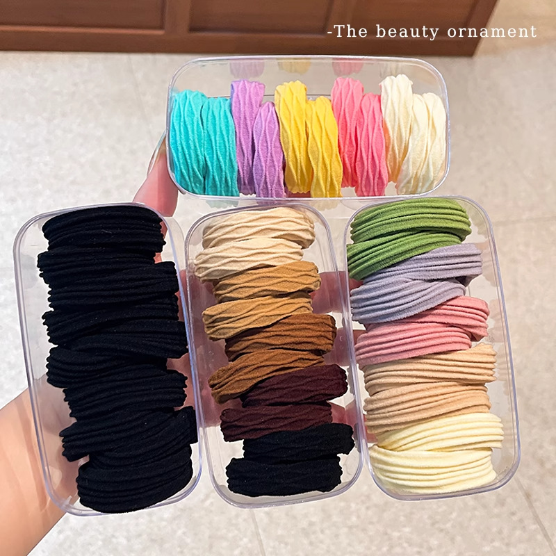 Cuerda para el cabello de cola de caballo alta para mujer 2025 nueva cuerda para el cabello sin estrellar, anillo para el cabello grueso y sin costuras, accesorios para el cabello de banda de goma duraderos de alta elasticidad