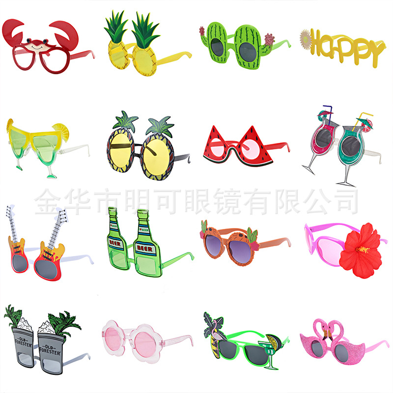 Lentes de Sol Decorativos para Fiesta de Playa en ABS para Cumpleaños