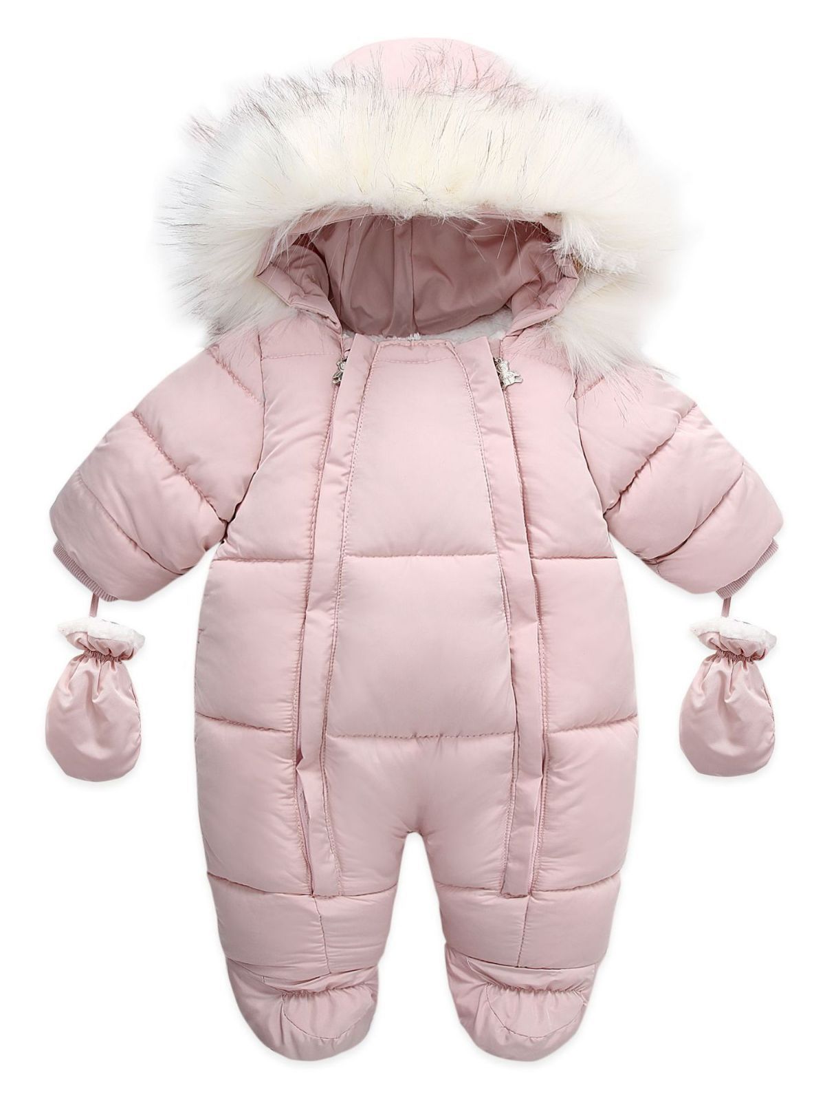 Transfronteriza otoño y el invierno Del Mono Del Bebé Cuello de Piel mameluco de los niños engrosada ropa de bebé mameluco del bebé caliente