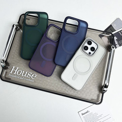 适用苹果17promax磨砂磁吸手机壳iPhone16全包15防摔14肤感保护套