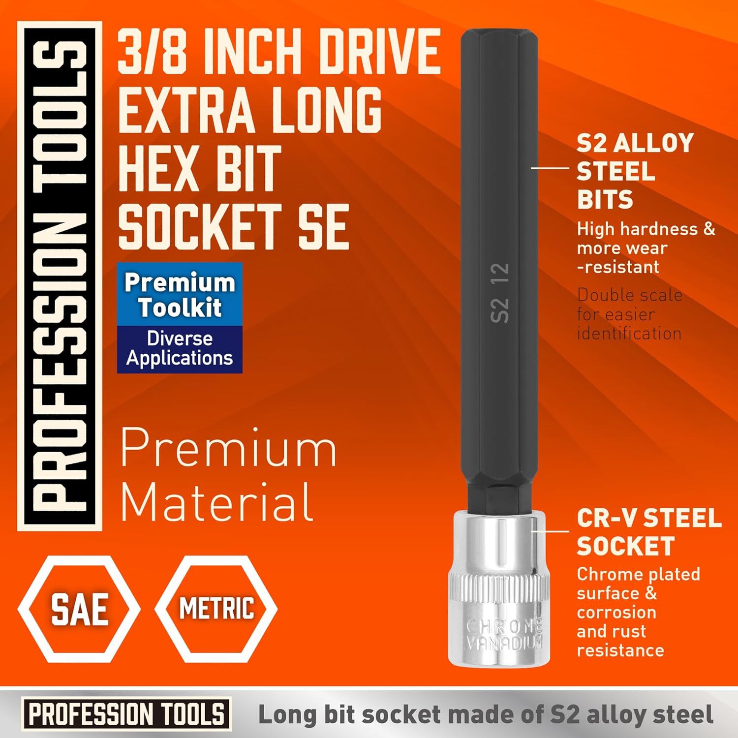 20 piezas de conjunto de manguito de tornillo hexagonal extra largo, conjunto de manguito hexagonal largo