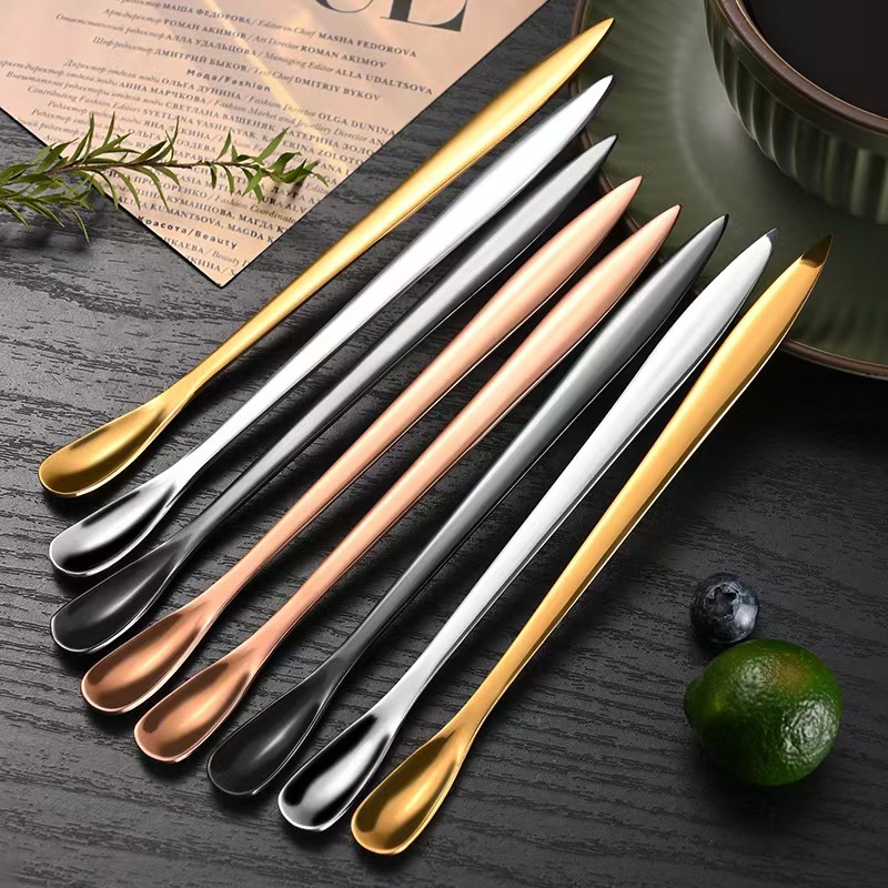 국경을 넘는 스테인레스 스틸 차 스푼, 푸에르 차 칼, 차 바늘, 올인원 이중 목적 스푼, 커피 교반 스푼, 절묘한 디저트 스푼