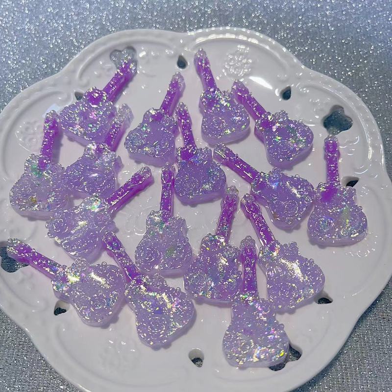 【爆闪悬浮吉他】卡45×21mm 萤火虫夜光 手工DIY饰品-树脂花|undefined