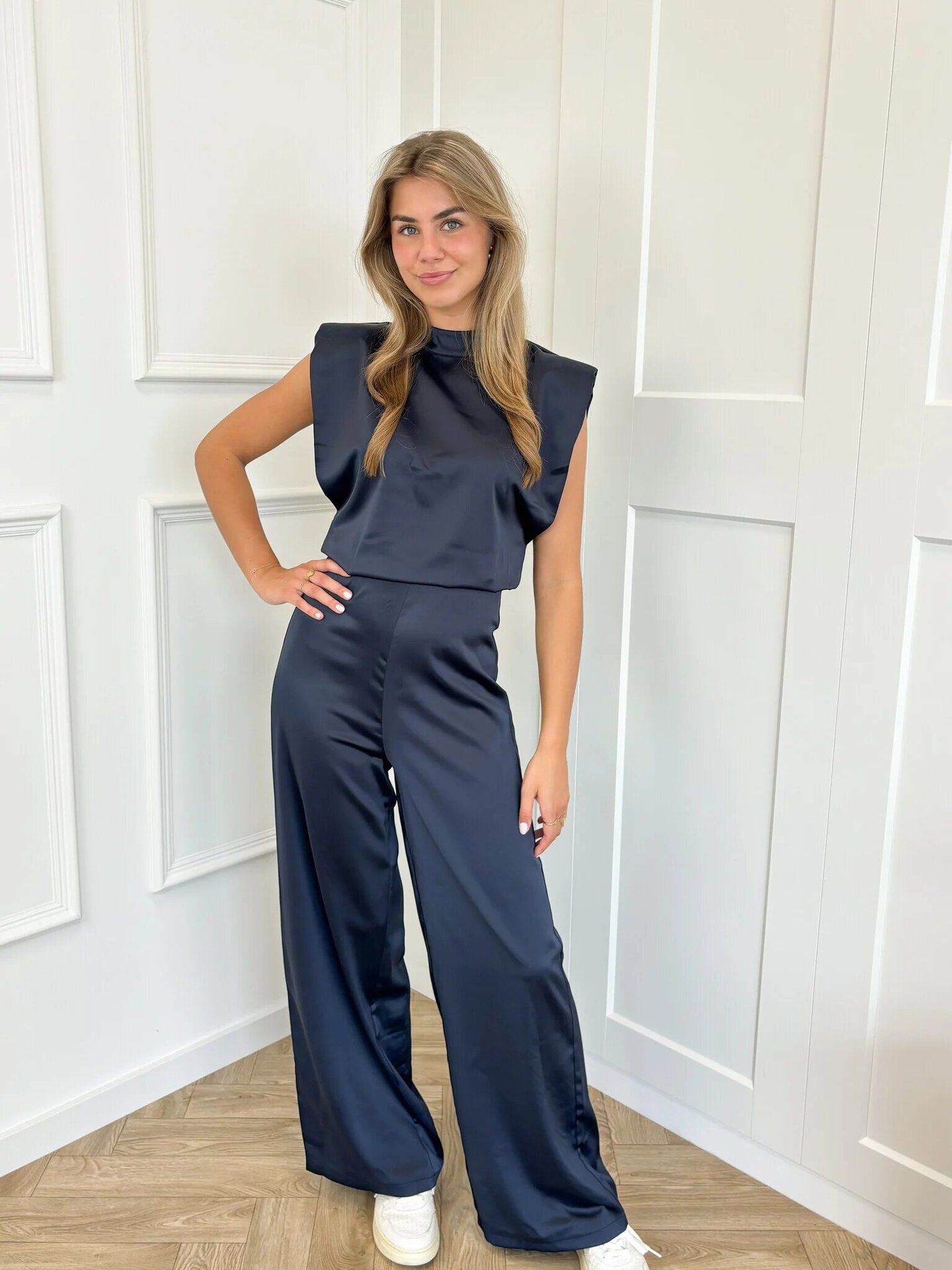 Summer Backless Evening Dress Jumpsuit For Women Solid Color Casual Straight Leg Trousers Long Pants_ecoleips.com