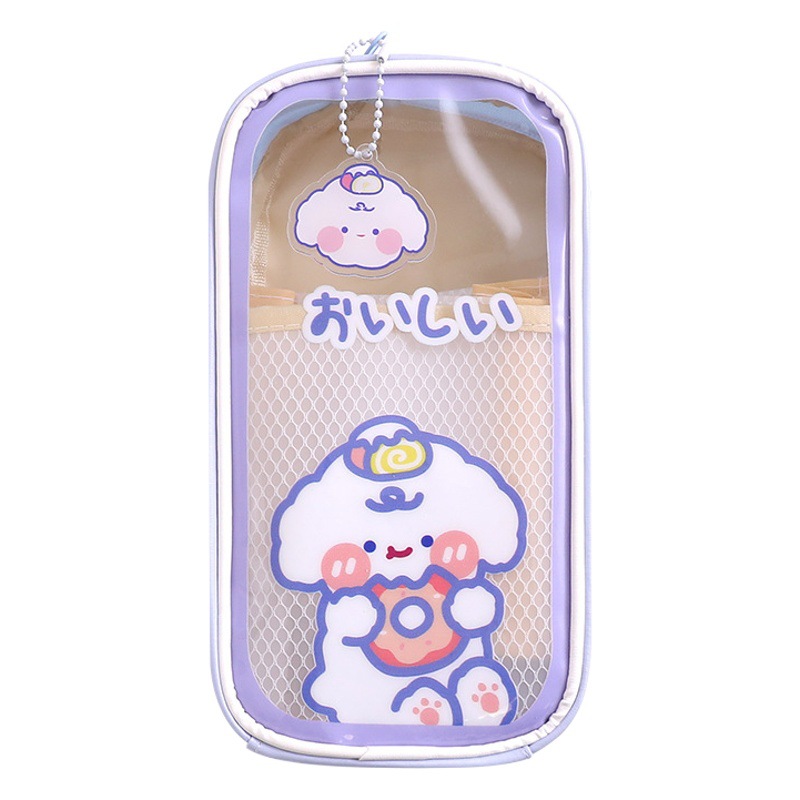 Temporada escolar de gran capacidad caja de lápiz de estudiante Yiwu Papelería transparente linda chica creativa simple caja de papelería de lápiz