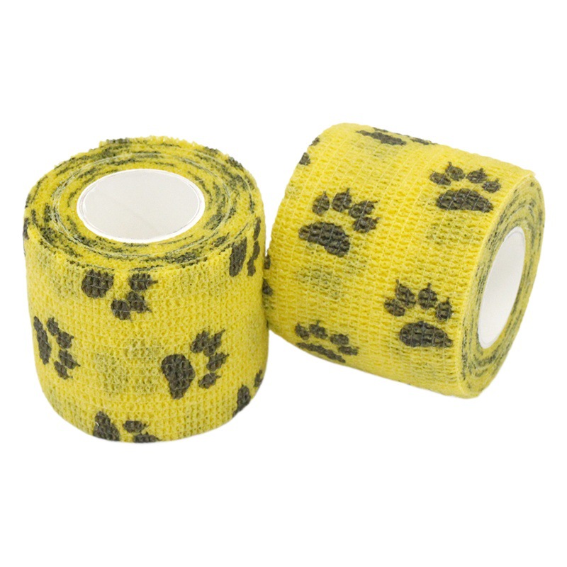 Impresión no tejida, vendaje elástico autoadhesivo para mascotas, impresión en color, manija de la puerta, cinturón anticolisión, gafas, cinturón antideslizante