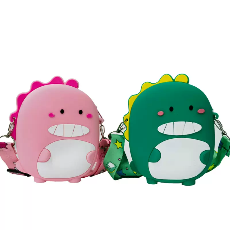 硅胶一体恐龙零钱小包灭鼠先锋泡泡呆萌可爱儿童单肩斜挎包
