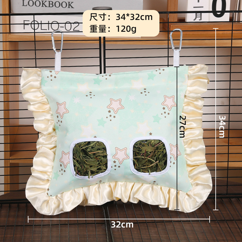 Bolsa Colgante de Heno para Conejos de Lienzo, Gran Capacidad, para Jaula image 39