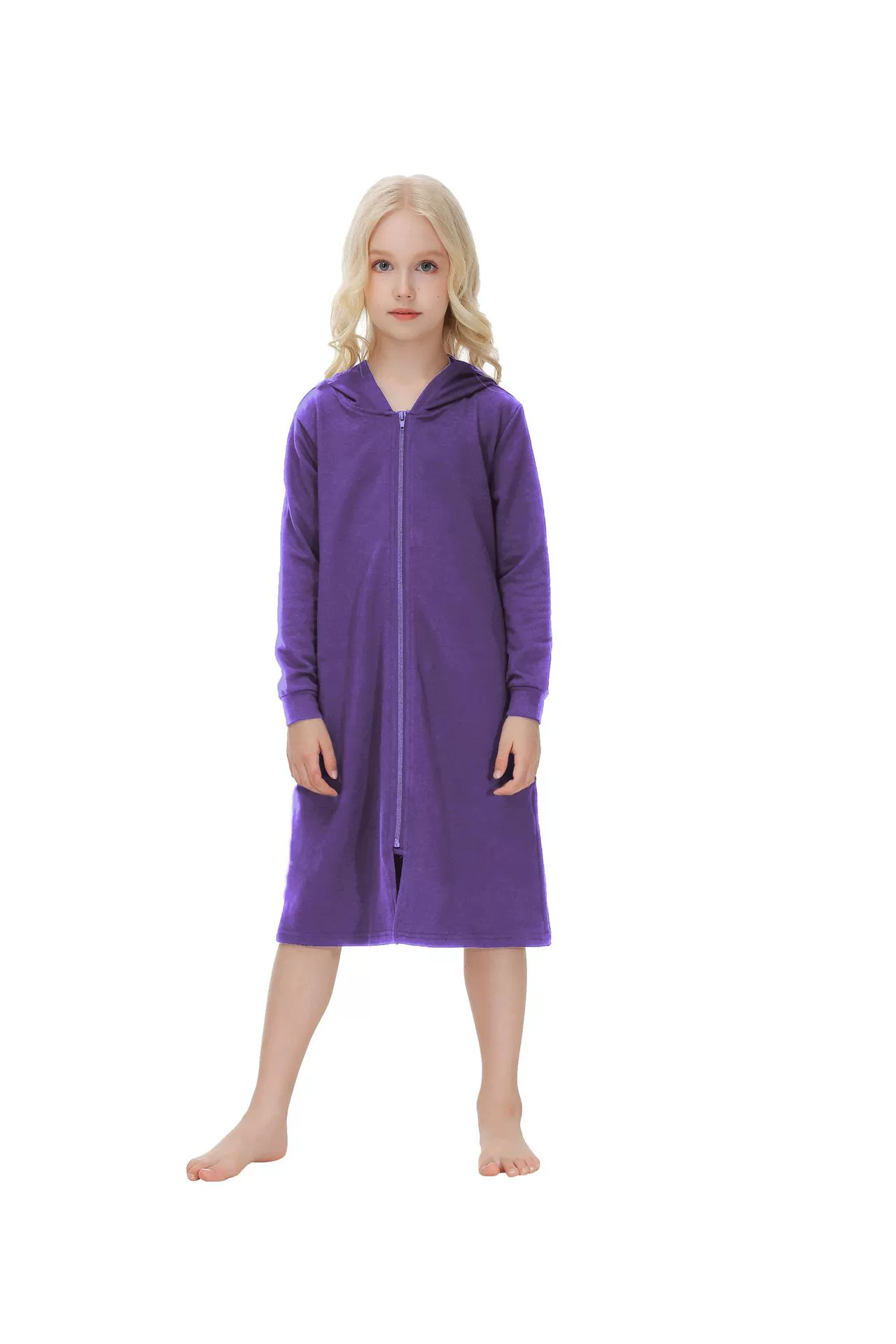  Cartoon demi-season comfortable pijama for men and women with zipper, long bathrobe, European style, for teenagers