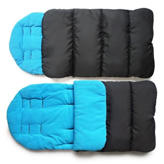 Stroller, demi-season sleeping bag, windproof foot insulation with umbrella, children's universal pillow, increased thickness