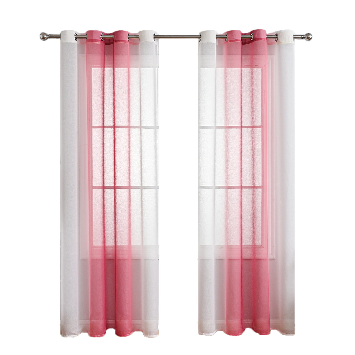 TEMU transfronterizo color gradiente cortina cortina perforación cortina sala de estar semi-sombreado cortina productos terminados comercio exterior ventas calientes en Oriente Medio