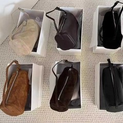 Rowレトロ90sスエード筆筒包夏越境真皮片肩包the斜め掛けハンドバッグ女