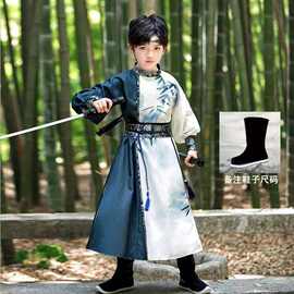 汉服儿童男女武侠宋制国风锦衣卫国潮古装大童圆领袍少年感演出服