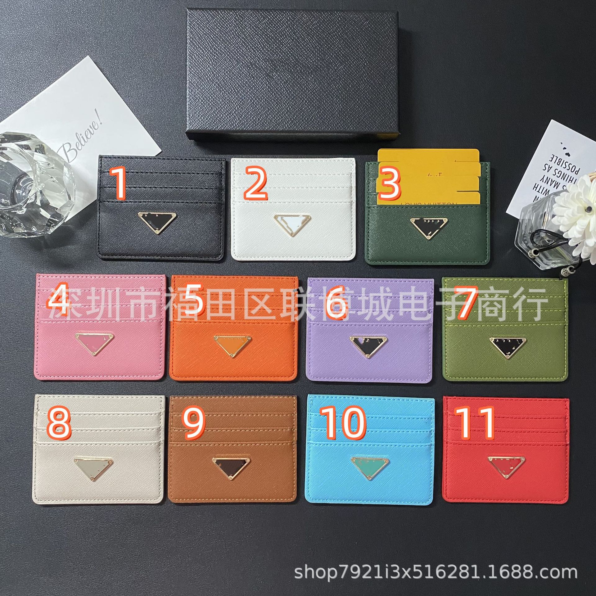 高端纯色零钱包短款多折卡包精美皮质卡夹卡包时尚便携款男女通用