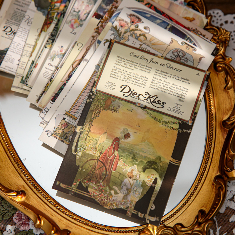 Papel Sr. Cartones postales en caja series de oración de los dioses Retro ins estudiantes tarjetas de mensaje conmemorativas