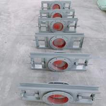 方口手動氣動電動雙向插板閥爐渣煤粉用法蘭接口截止閥