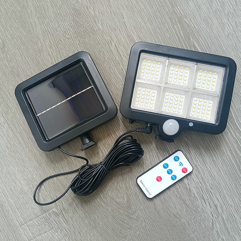 Lámpara solar dividida, pasillo de patio al aire libre, lámpara de inducción del cuerpo humano, iluminación al aire libre, lámpara de pared con control de luz, luz de calle remota