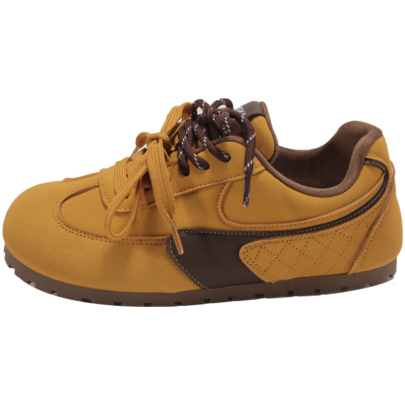Casual todo-fósforo retro nicho amarillo alemán zapatos de entrenamiento mujer 2025 nueva primavera y otoño zapatos deportivos planos de carreras de suela fina image 6
