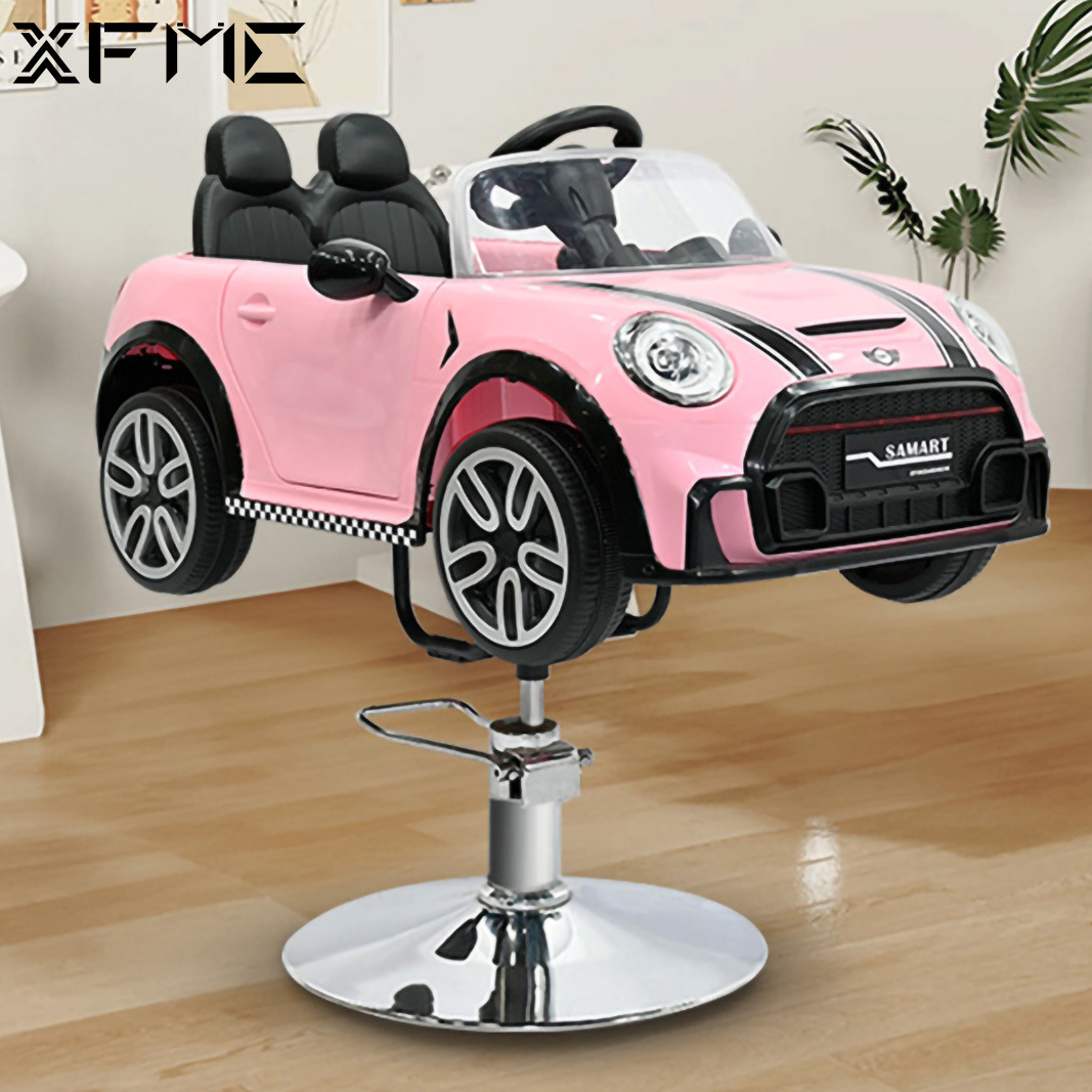 Barbería en línea silla de peluquería para niños silla de peluquería para niños pequeños silla de peluquería de automóvil rosa silla de corte de pelo silla de elevación asiento giratorio