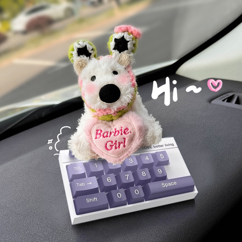 Tarjeta de estacionamiento temporal del automóvil lindo West Highland Puppy Keyboard Teléfono del automóvil Número de matrícula Decoración del automóvil Mover el automóvil