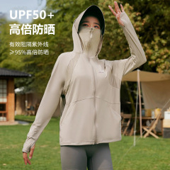 2025新作の黒いゴムの大きいつばの氷の糸の日焼け止めの服の女性の夏の薄い紫外線防止の通気性のUPF50日焼け止めの服