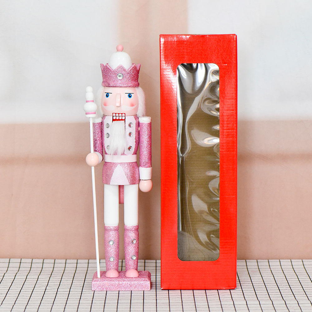 38cm hombre de nuez de madera 15in polvo brillante spot creativo de Navidad regalo de cumpleaños decoración de escritorio