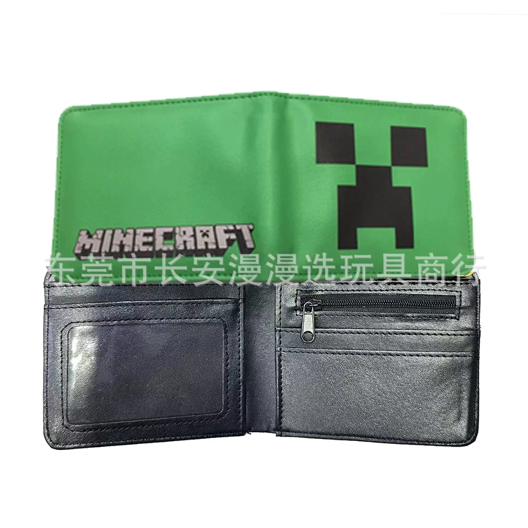 Кошелёк (Minecraft) экокожа, короткий двусторонний футляр для документов, 11×9×2 см