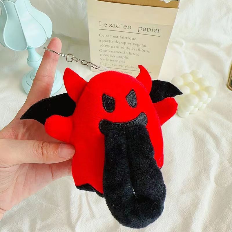 Halloween lindo ángel fantasma bolsa de felpa colgante dinero monstruo mochila llavero colgante muñeca muñeca muñeca
