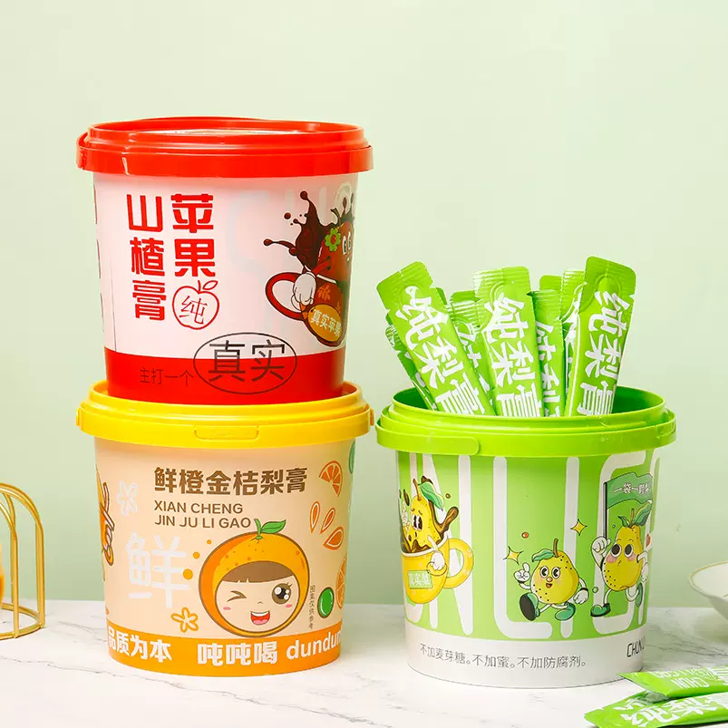 枇杷秋梨膏山楂六物膏鲜橙金桔梨膏一件代发纯梨膏儿童苹果山楂膏
