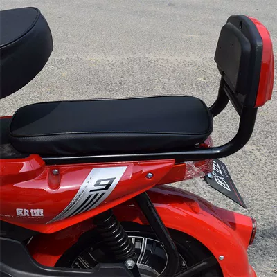 Waterproof Leather Rear Seat Cushion — Motorcycle cushion - single-rear-seat-small-size-29cm-15cm-black-original-leather