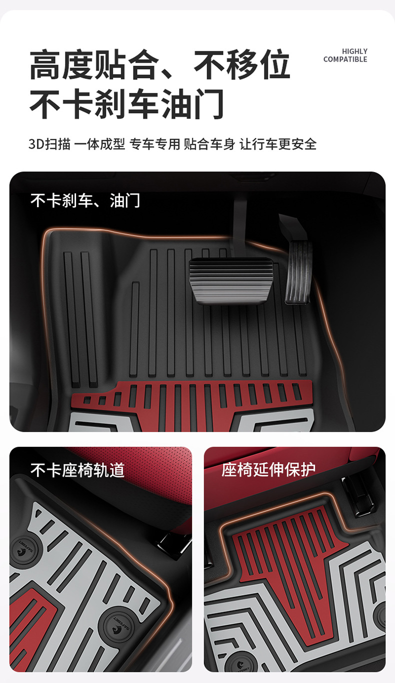 Tank 300L, Tank 400, Tank 500, Tank 700 Special Vehicle-Specific Colorful Tpe Car Floor Mats and Interior Accessories