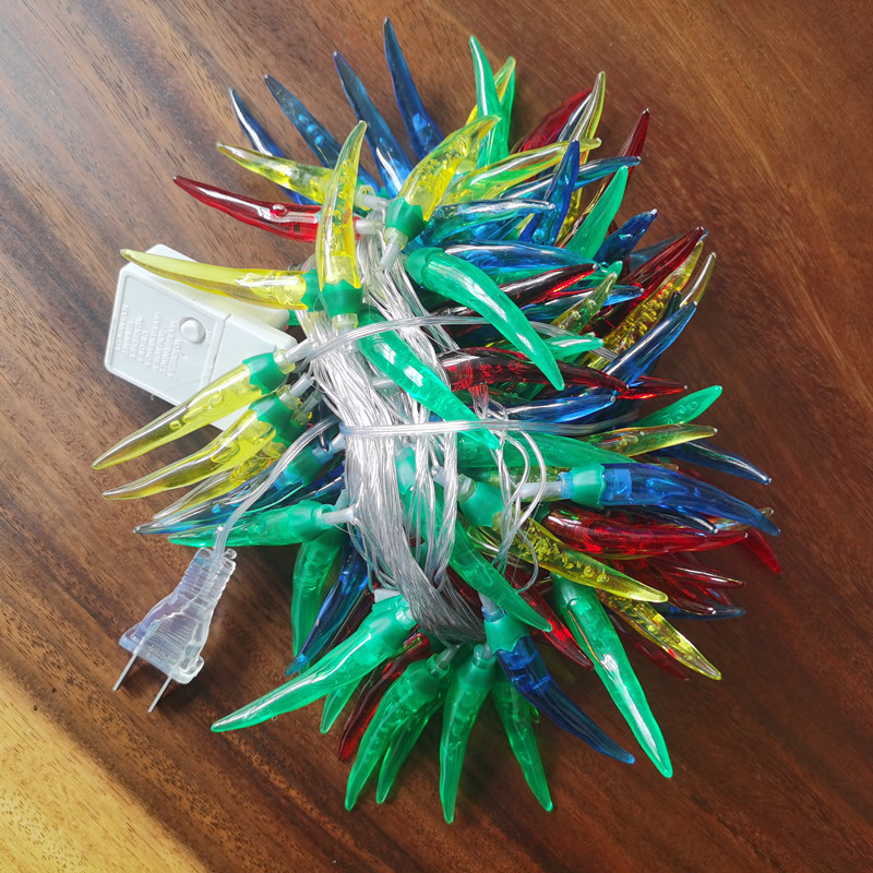 LED luces de colores de pimienta roja luces de cadena luces intermitentes Año Nuevo Navidad vacaciones decoración atmósfera luces Año Nuevo decoración del hogar iluminación