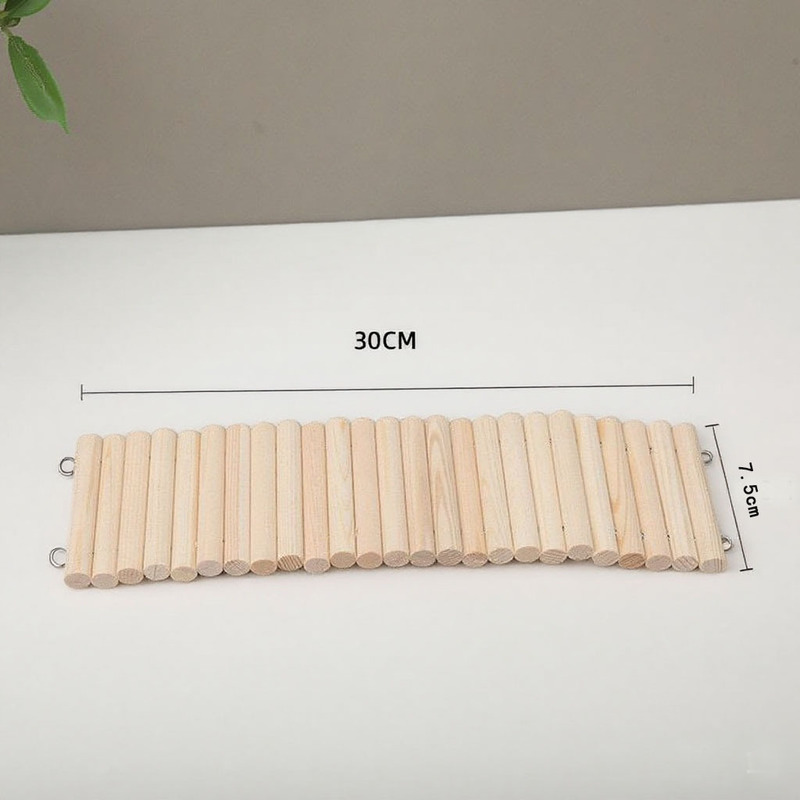 跨境新品仓鼠造景围栏金丝熊实木拱桥形爬梯玩具躲避屋宠物用品|undefined